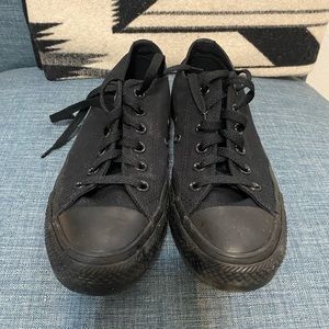 All Black Low-top Converse